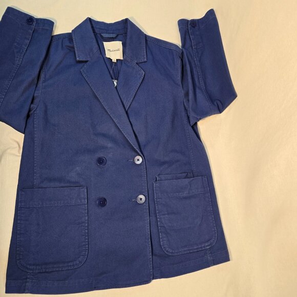 MADEWELL Officecore Bluestone Crossover (Re)generative Chino Blazer Size M NEW! - Picture 3 of 16